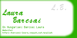 laura barcsai business card